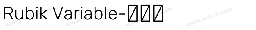 Rubik Variable字体转换